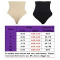 thumbnail image 2 of Women's Mid-Waist Seamless Tummy Control Thong Shapewear Panties Girdle Underwear plus Size S-3XL Black, 2 of 6
