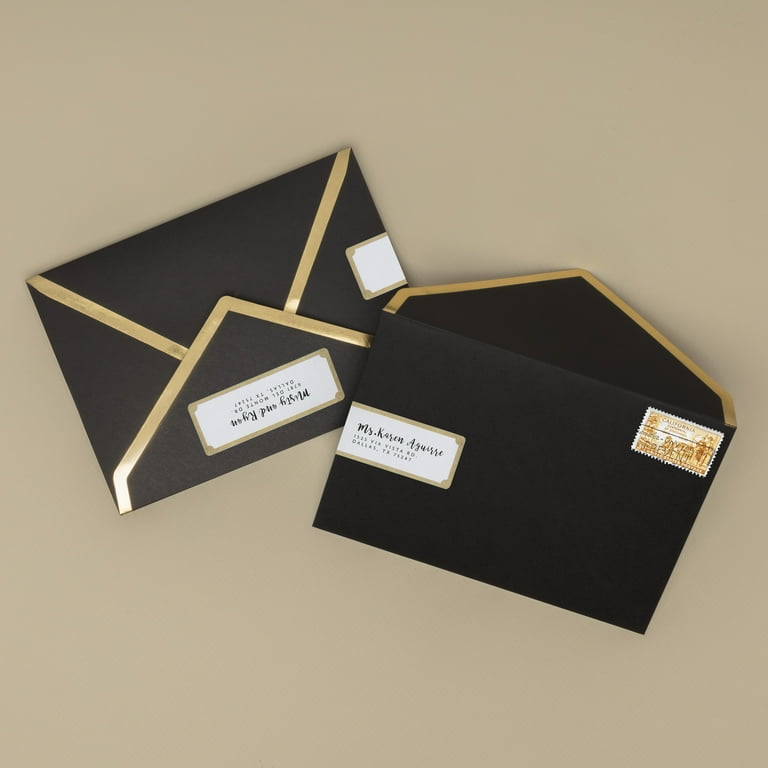 Avery Address Labels with Gold Border for Inkjet Printers, 1