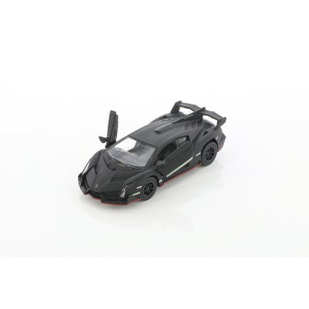 Lamborghini Veneno, Matte Black - Kinsmart 5370/1D - 1/36 Scale Diecast Model Car