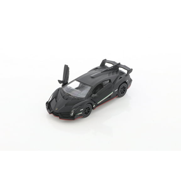 Lamborghini Veneno, Matte Black - Kinsmart 5370/1D - 1/36 Scale Diecast Model Car