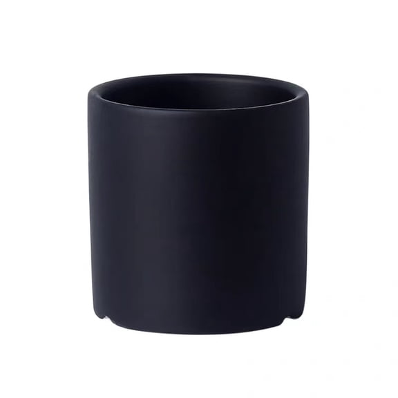 Laposso Terracotta Planter with Saucer 8.2 Inch, Large Breathable Flower Pot with Drainage for Indoor Plants,Black