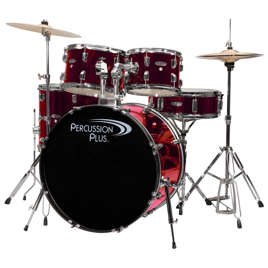 PERCUSSION PLUS PP4100 DRUM SET W/CYMBALS THRONE AND HARDWARE INC.MET
