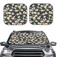 thumbnail image 2 of Disketp 2 Piece Flowers Pattern Windshield Sunshades,Folding Windshield Sun Shade For Car Suv Trucks Sedan,Blocks Uv Rays Sun Visor Protector-Small, 2 of 7