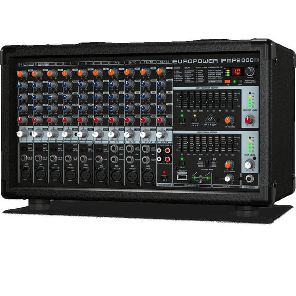 Behringer EUROPOWER PMP2000D 2000-Watt 14-Channel Powered Mixer w/ KLARK TEKNIK Multi-FX Processor & Wireless Option