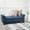 Navy Blue, variant on Euroco 50" Fabric Armed Storage Bench, Modern Upholstered Padded Storage Bench for Entryway Bed Foot Entryway, Navy Blue