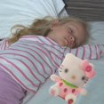 thumbnail image 4 of Peluche de gato rosa, lindos muñecos de peluche de gato fresa, muñeco de gato rosa de dibujos animados, peluche tierno, muñeco de peluche suave, regalo de fiesta para niños, 4 of 5