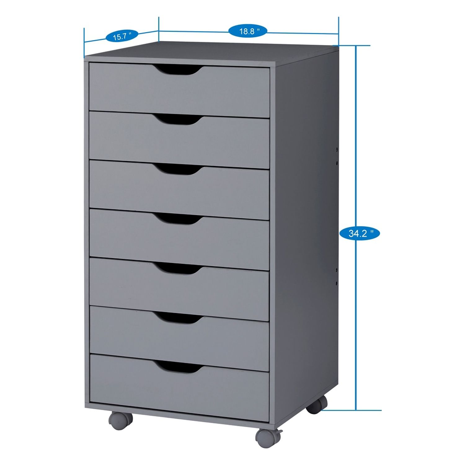 Office File Cabinets Wooden File Cabinets for Home Office Lateral File Cabinet File Cabinet Mobile Storage Drawer Cabinet - Grey Grey - image 4 of 5