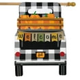 thumbnail image 2 of Briarwood Lane Black Checkered Truck Fall Burlap House Flag, 2 of 4