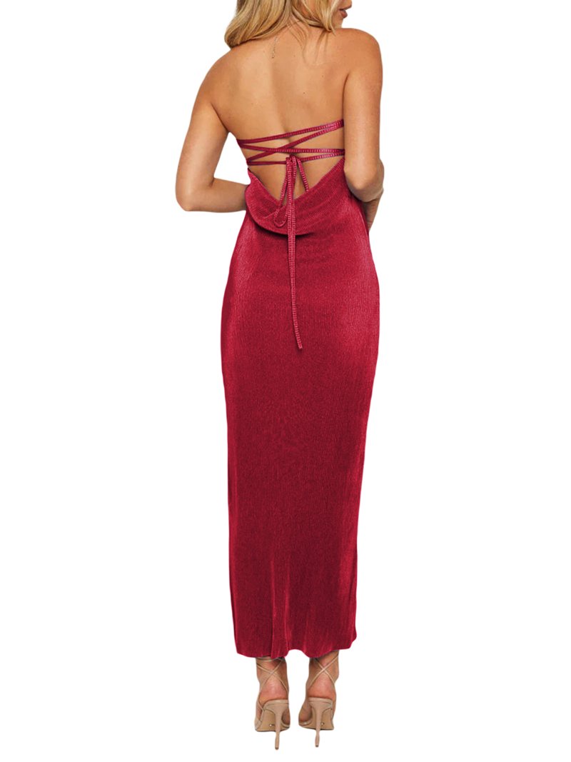 backless bandeau dress Cece Embellished Bandeau Dress White main image 0