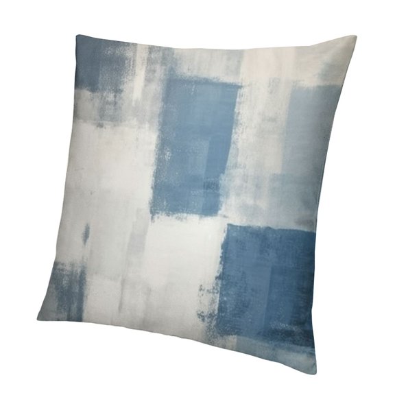 Decorative Throw Pillow Covers Cases Blue and Grey Abstract Art Painting Modern Double Sided Home Square Decor Pillow Case Cover Cushion Sofa Pillowcases