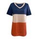 thumbnail image 4 of Tops a la moda para mujer, camisetas informales holgadas con estampado de rayas, blusa, camisa con cuello en V Fridja  bn6283, 4 of 5