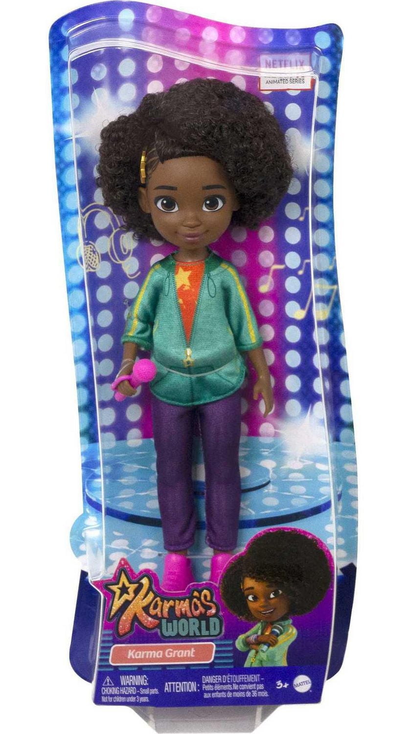 Karma’s World Karma Grant Doll (8.7-in) with Outfit & Mic Accessory