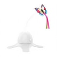 thumbnail image 2 of Electronic Pet Cat Toy Automatic Cat Exercise Toy Butterfly Stick Intelligent Rotating Toys  White, 2 of 4
