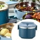 thumbnail image 3 of Fiambrera, calentador extraíble de material acero inoxidable a prueba de , caja bento forma forma forma , almacenamiento de alimentos, para en Azul de una sola capa BLESIY contenedor de almuerzo, 3 of 8