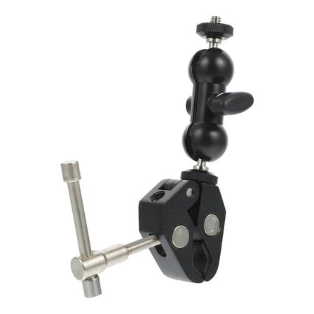 Camera Clamp Mount with 3/8 inch and 1/4 inch Threaded Holder for Photography and Video Accessories