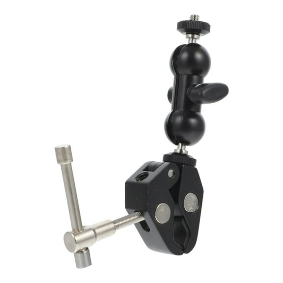 Camera Clamp Mount with 3/8 inch and 1/4 inch Threaded Holder for Photography and Video Accessories