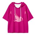 thumbnail image 4 of bravefron Oversized Hoodie for Women Cancer Short Sleeve Casual Fashion Y2K Streetwear Pullover Sweatshirt Back to School Top, 4 of 5