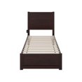 thumbnail image 4 of AFI NoHo 14" Twin XL Wood Platform Bed with Modern Panel Headboard & Footboard, Espresso, 4 of 7