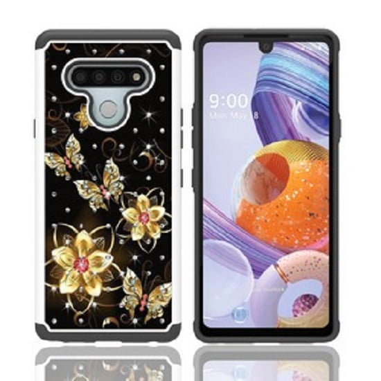 Phone case for LG Stylo 6, Studded Rhinestone Crystal Shockproof Cover