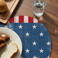 thumbnail image 3 of 4th of July Round Placemats Set of 8 for Dinning Tables,Heat-proof Braided Table Mats 13 Inch,Retro Wood Patriot Independence Day Washable Place Mat for Kitchen Restaurant Party Decor Table Setting, 3 of 9