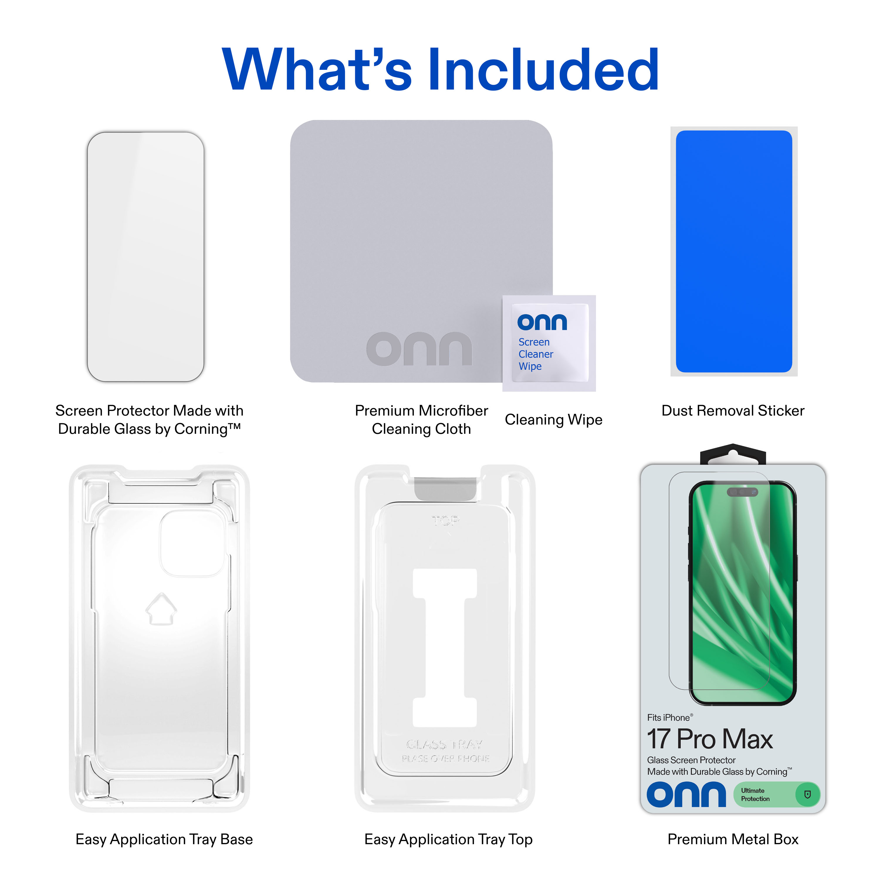 Onn Corning Glass Screen Protector for iPhone 17 Pro Max photo 6