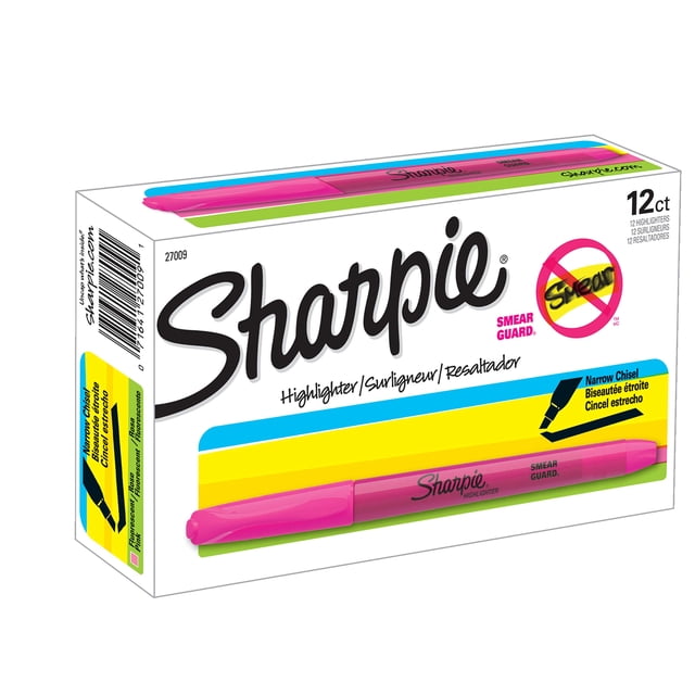 Iluminadores Sharpie Pocket Style 27009 con punta cincelada rosa x12