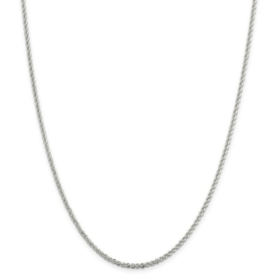 Sterling Silver 2.3mm Solid Rope Chain Necklace - 8.1 Grams - 22 Inch
