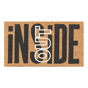 A1HC Natural Coir Door Mat For Front Door, 18x30, Anti-Shed Treated Durable Doormat for Front Door Entrance, Heavy Duty, Low Profile Door Mat, Easy to Clean, Long Lasting Doormat