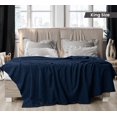 thumbnail image 2 of Utopia Bedding 100% Cotton Thermal Blanket Navy King Size Soft, Lightweight, Breathable, Cozy Spring and Summer Blankets for Bed, Home Room Decor Gifts for Women and Men (90x108 Inches), 2 of 9