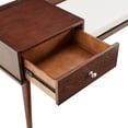 thumbnail image 4 of Chelsea Lane Ethan Wood Bench with 1 Drawer, Espresso, 4 of 7