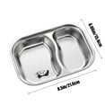 thumbnail image 2 of YIMWNYI 304 Stainless Steel Divided Serving Tray, 2 Sizes, Durable Reusable Plates for Camping, Picnics, Family Dinners, Kitchen & BBQ, Easy to Clean, Stackable for Storage, 2 of 6