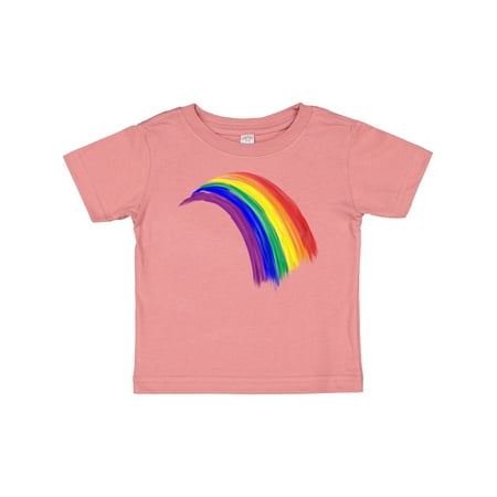 

Inktastic Pride Rainbow Painted in Watercolors Gift Baby Boy or Baby Girl T-Shirt