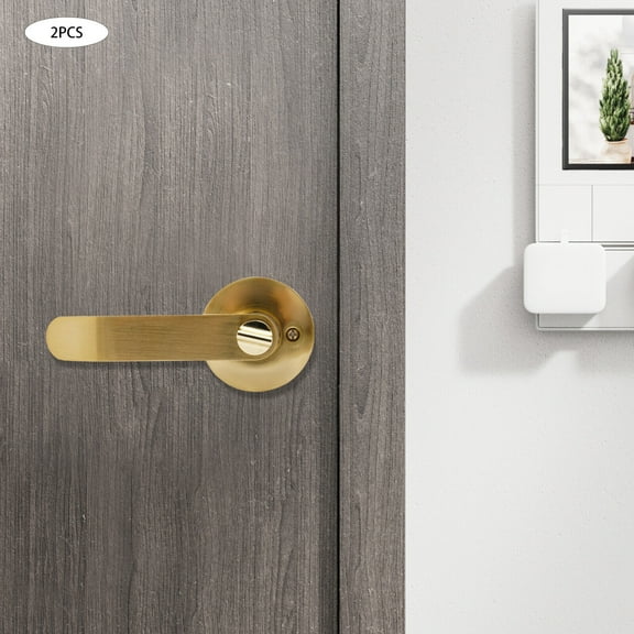 Heavy Duty Door Levers with Keys Privacy Door Locks 2PCS Door Handles Gold USA