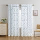 thumbnail image 5 of Cortinas bordadas con hojas para habitación doble | Cenefa de poliéster semitransparente | Cortinas translúcidas ligeras para decoración de dormitorio y sala de estar | Paneles decorativos de estilo, 5 of 6