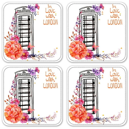 

Vinyl Drink Coasters - Set of 4 - In Love with London