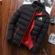 thumbnail image 4 of 2024 Otoño Invierno nueva alta calidad de los hombres casual simplicidad moda rompevientos chaqueta cálida cuello alto abrigo delgado con cremallera, 4 of 5