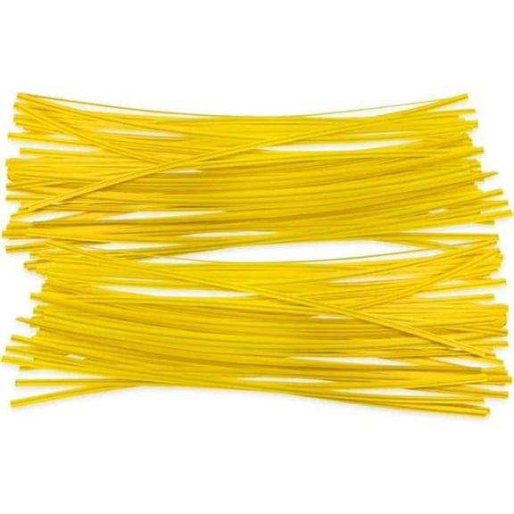 International Plastics TT-PL-10Y1 10 in. Plastic Twist Ties - Yellow - Pack of 1000