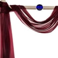 thumbnail image 6 of MDS pack of 1 panels (30" width x 30Ft Long) Wedding Arch Draping Fabric sheer Chiffon Fabric Drapery for Wedding Ceremony - burgundy, 6 of 7