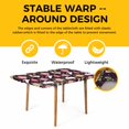 thumbnail image 4 of Easter Bunny Eggs Table Cloths for 4 Foot Rectangle Tables, Spring Leaves Daisy Flowers Vintage Purple Patio Waterproof Elastic Fitted Tablecloths, Washable Rectangular Table Cover for Camping, 4 of 8