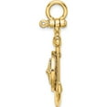 thumbnail image 2 of 14K Yellow Gold 3-D Small Anchor With Nautical Compass Charm (45 X 23.1) Made In United States k8004, 2 of 5