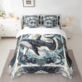 thumbnail image 2 of YST Sea Whale 7 Pieces Comforter Set, Marine Ocean Animal Bedding Set, Twin Size, 2 of 4