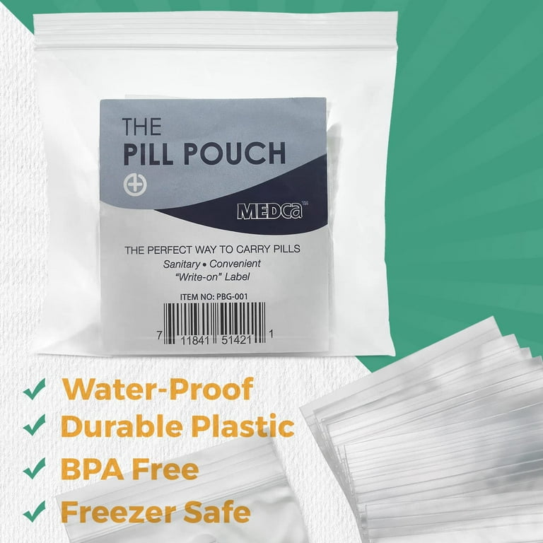 Pill Pouch Bags - (Pack of 200) 3 x 2.75 - BPA Free, Poly Bag Dispos