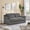 Gray, variant on 74" Orange Corduroy Loveseat Sofa, Modern 2-Seater Couch for Living Room, Bedroom and Small Spaces, Comfy Velvet Seat with Pillow Top Arms