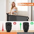 thumbnail image 6 of 70 Inch Wide Retractable Baby Gate for Doorways, Extra Long Dog Gate Indoor Pet Gate Retractable Gate Outdoor Gates for Decks, Extra Long  Gates for Large Openings, Black, 6 of 8
