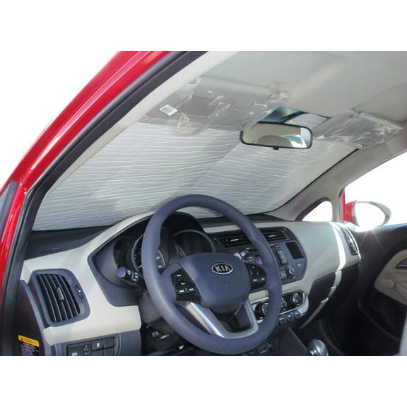 HeatShield, The Original Windshield Sun Shade, Custom-Fit for Kia Rio Hatchback (5D) 2012, 2013, 2014, 2015, 2016, 2017, Silver Series