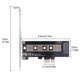 thumbnail image 5 of Conector M.2 SSD 4X 8X 16X NVMe PCIE Soporte Vertical 2230 2242 2260 2280, 5 of 6