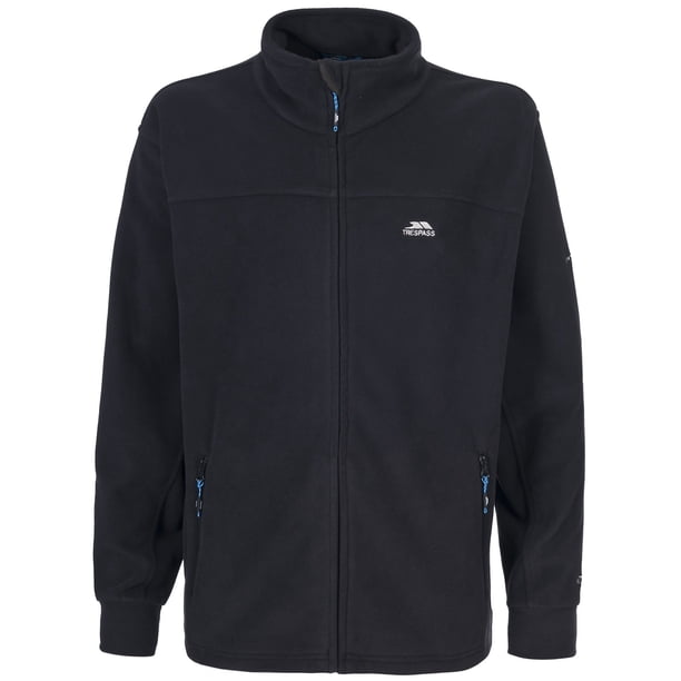 Trespass - Chaqueta de forro polar con cremallera completa Modelo Bernal hombre caballero (Negro)