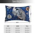 thumbnail image 2 of Vsdgher Blue Heron Floral Garden Pillow Cases, Pillow Covers - suit sofa or office-14"x20", 2 of 6