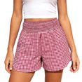 thumbnail image 2 of Tumotour Summer Board Shorts for Women's Outdoor Work Shorts Jogging Walkshort Plaid Pajama Bottoms Shorts with Pocket, 2 of 10