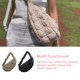 thumbnail image 4 of Jumpingount Bolsos de mujer, bolsos de hombro con personalidad informales de ocio de alta capacidad a la moda, bolso cruzado acolchado de invierno Bolsas de mensajero y de hombro Negro Jumpingount AP018253-02, 4 of 6